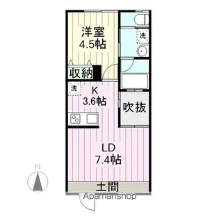 LAND新田東【106号室】の間取り