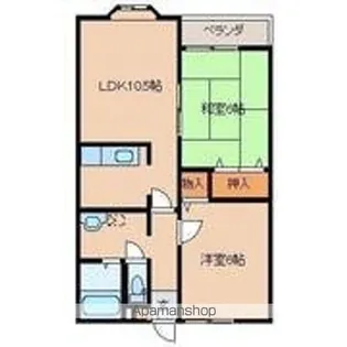 ウエスタンシティ7号棟【2階】の間取り