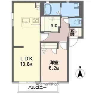 アピア古川北【201号室】の間取り
