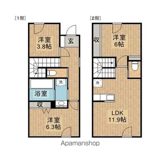 プレア【A14号室】の間取り