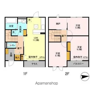 エスペランサII【1階】の間取り