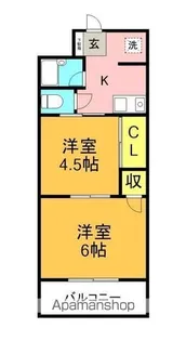 パールメゾン松茂【308号室】の間取り