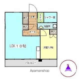 イミソーレ岩倉【205号室】の間取り
