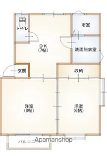 イーストハウスⅢ【303号室】の間取り
