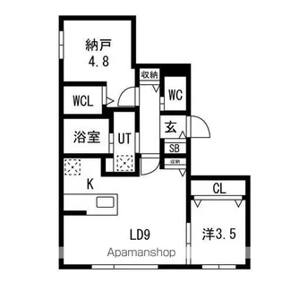 (仮)アルファスクエア北40西5【2階】の間取り