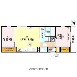 D-residence山田東【1階】の間取り