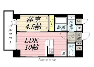 HONUAKALA YOKOHAMA【4階】の間取り