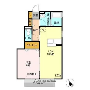 プレアデス見川 D【1階】の間取り