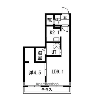 レジーナ豊里【105号室】の間取り