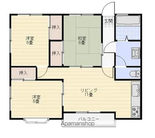 キャッスル石田【1階】の間取り