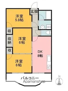 ファミール上松【201号室】の間取り