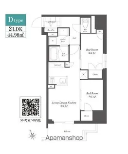 THE GATEHOUSE 浅草雷門【4階】の間取り