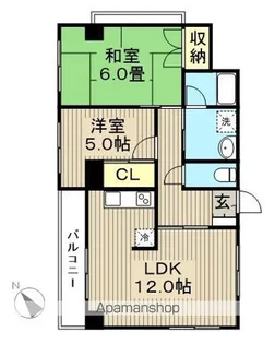 ガーデンコート杜乃郷【103号室】の間取り