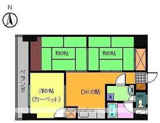 第84杉フラット【307号室】の間取り