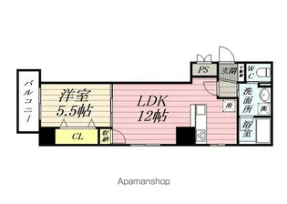 PAULOWNIA VALLEY−TAKE12大口通【4階】の間取り