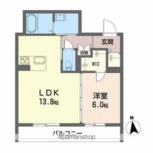 グランデュオ ウエスト【203号室】の間取り