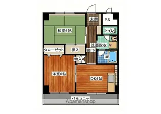 コーポタケショウ【6階】の間取り