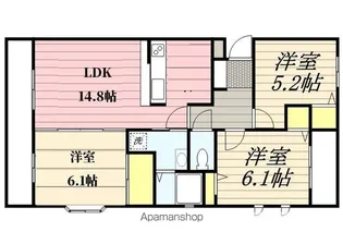 グランノーヴァ・ヤマナカ【101号室】の間取り