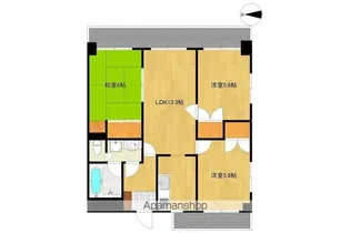 エクセラン大手門【7階】の間取り