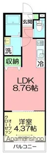 MOKSHA CHIGASAKI BASE【102号室】の間取り