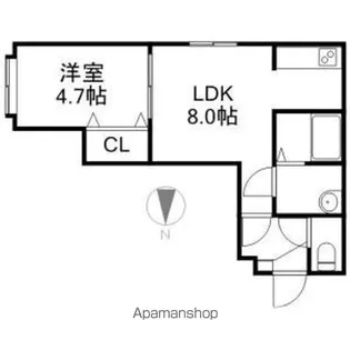 癒しの館南8条【3階】の間取り