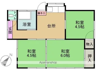 福島県いわき市植田町南町2丁目【一戸建】の間取り