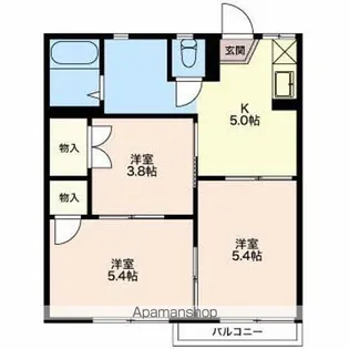 フォーブルマルナカ【1階】の間取り