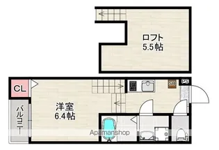 OBAHAUSE KANAYAMA【105号室】の間取り