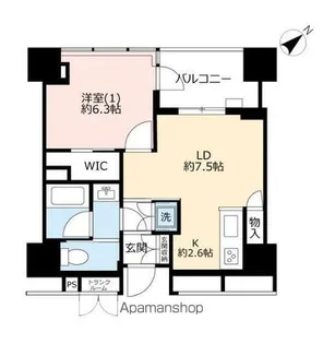 横浜ヴェールタワー【1708号室】の間取り