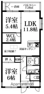SUN’Sももち【102号室】の間取り