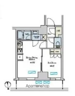 BRILLIA IST 池尻大橋【228号室】の間取り