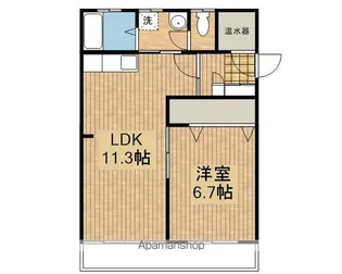 新田サンハイツ【2階】の間取り