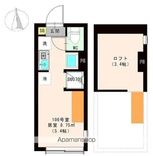 ハーモニーテラス東新町Ⅱ【1階】の間取り