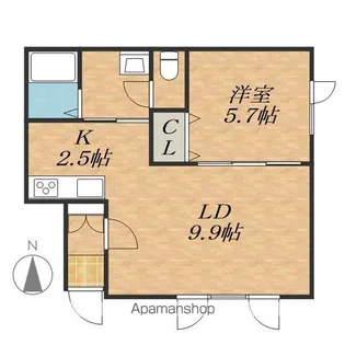 アイーレⅡ【1階】の間取り