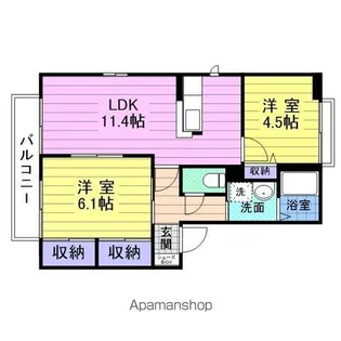 サニーコート五番館【1階】の間取り