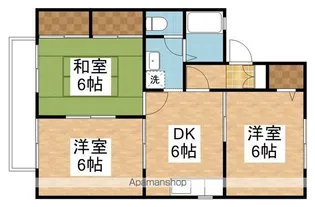 エスポワールもえぎ野B【201号室】の間取り