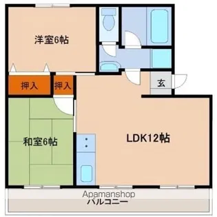 高洲マンション【1階】の間取り
