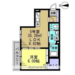 セミカ葛城Ⅱ【205号室】の間取り