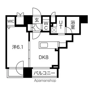 ラ・クラッセ札幌大通ウエスト【9階】の間取り