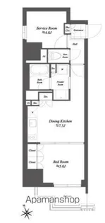 THE GATEHOUSE浅草雷門【4階】の間取り