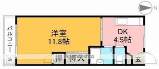 コーポ愛宕【C3号室】の間取り