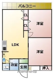 テングッド西新EAST【205号室】の間取り