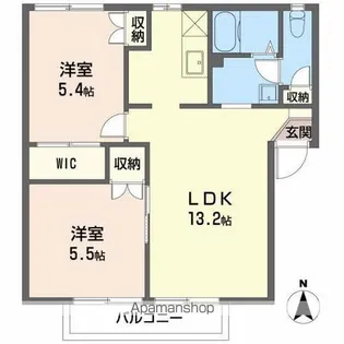 フレグランス ニュービレッジ【1階】の間取り