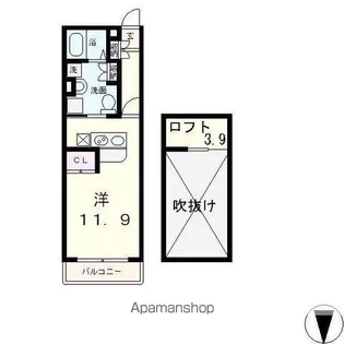 グレイス長等【306号室】の間取り