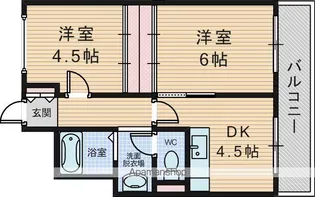 豊中サンハイツ【4階】の間取り