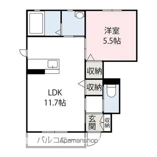 ストーリア【1階】の間取り