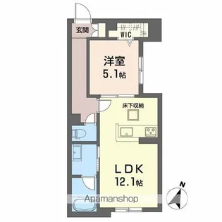 WAVE 伏見【1階】の間取り