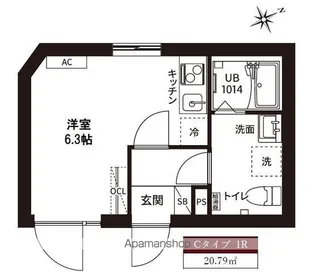 レピュア磯子駅前レジデンス【1階】の間取り