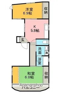 吉岡ビル【B号室】の間取り