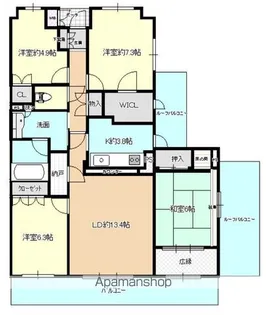 ブライトタウン新津【7階】の間取り